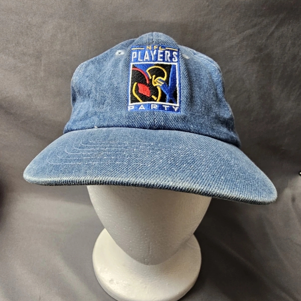 Vintage Champion Denim NFL Players Party 989 Sports Adjustable Hat